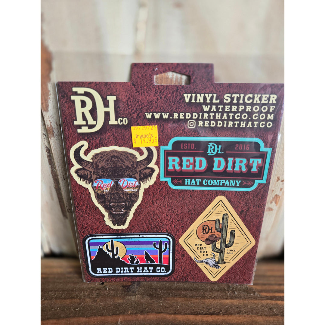 Red Dirt Hat Co Stickers - Irvine Tack &amp; Western Wear