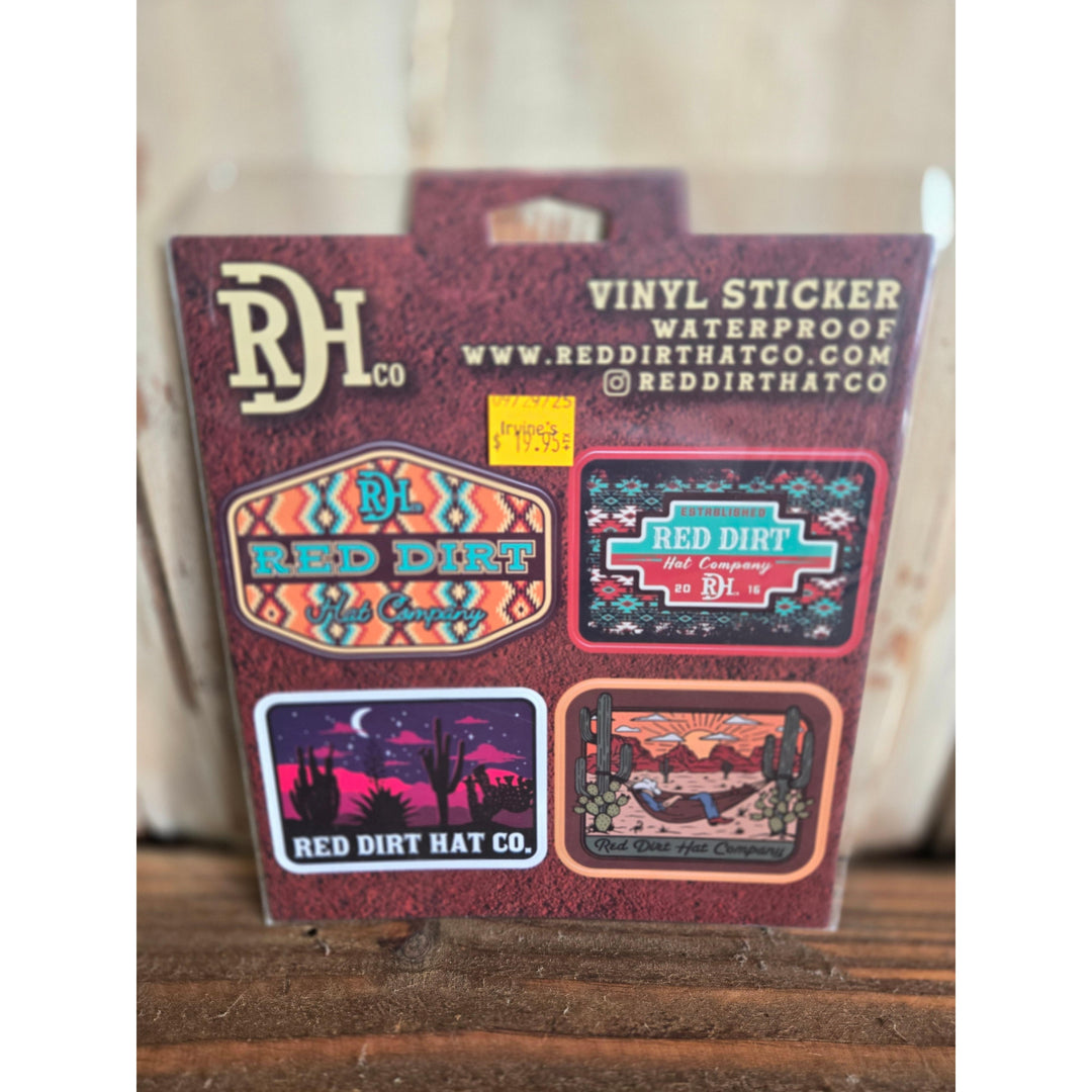 Red Dirt Hat Co Stickers - Irvine Tack &amp; Western Wear