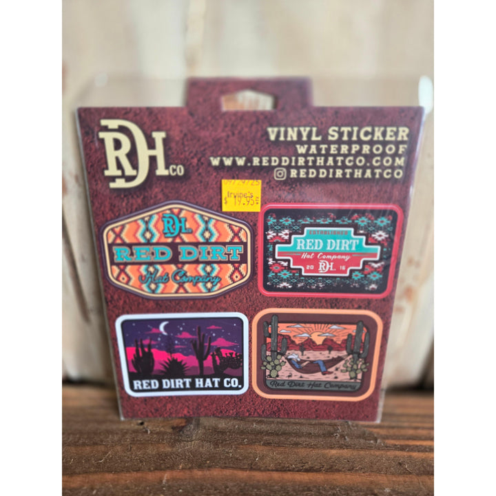 Red Dirt Hat Co Stickers - Irvine Tack &amp; Western Wear