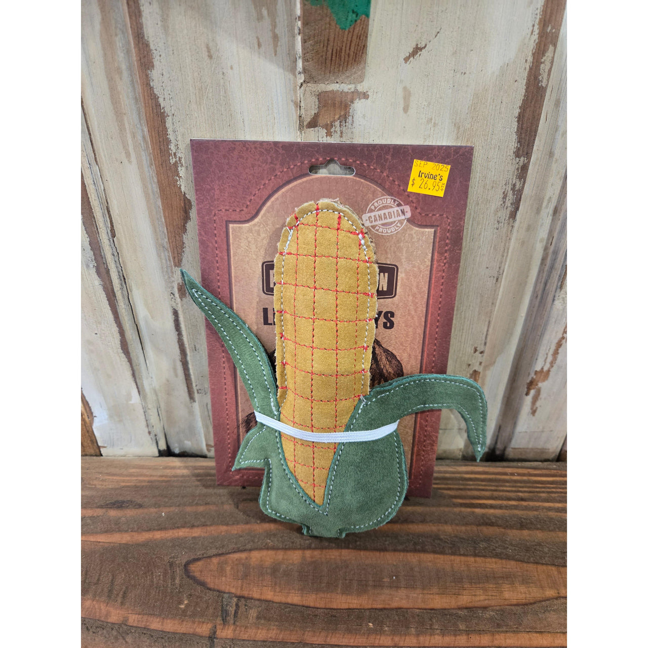 Farmer Brown Suede Pet Toys - Corn