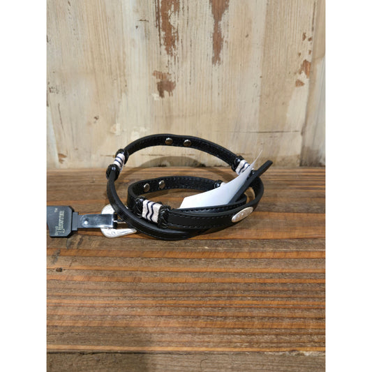 Hat Band 3/8" Ribbon Wrap Concho Black - Irvine Tack & Western Wear