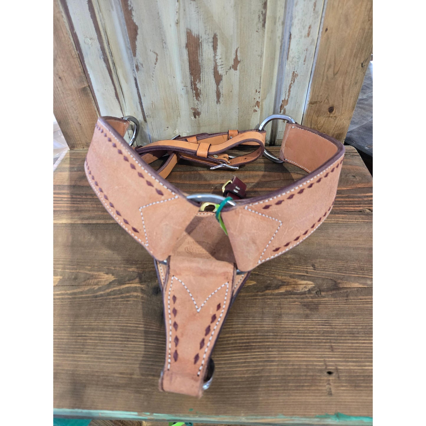 Irvine Breast Collar 2 3/4" Rough Out Buckstitch Latigo