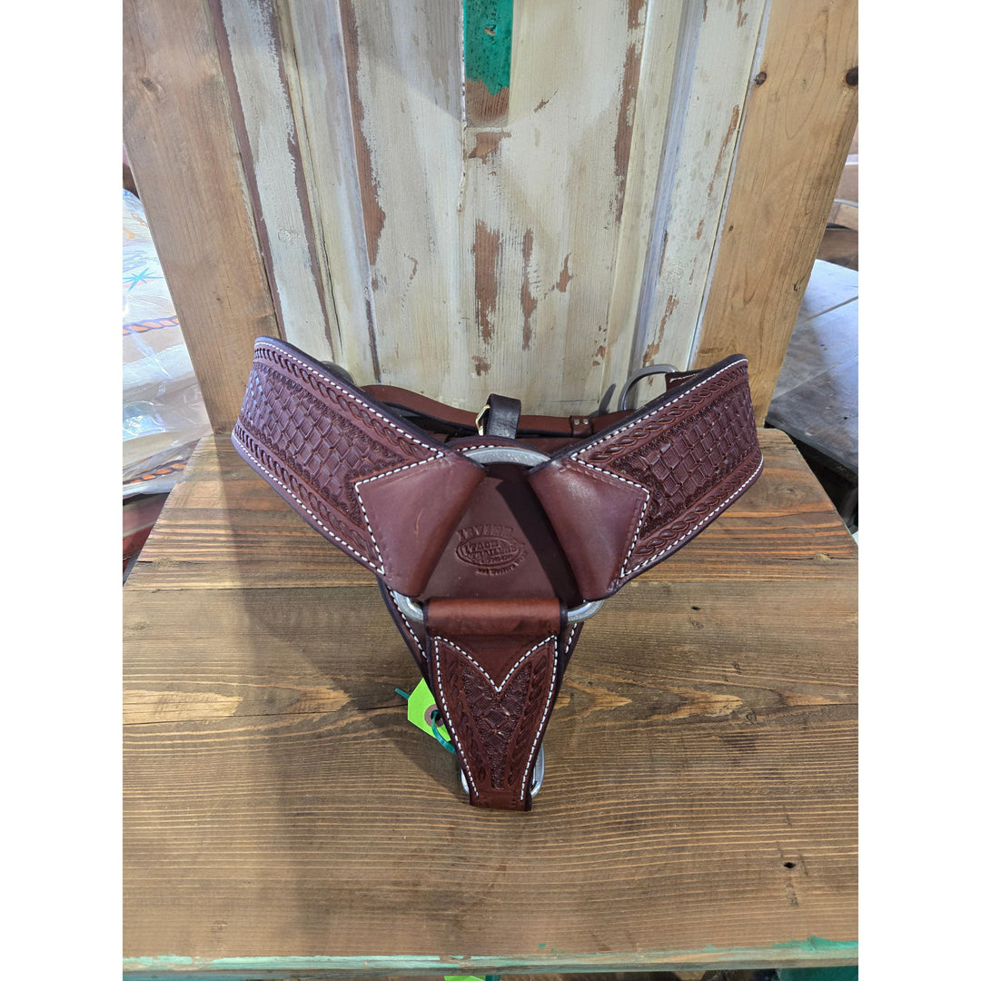 Irvine Breast Collar 2 3/4" Basket Stamp/Running W Border