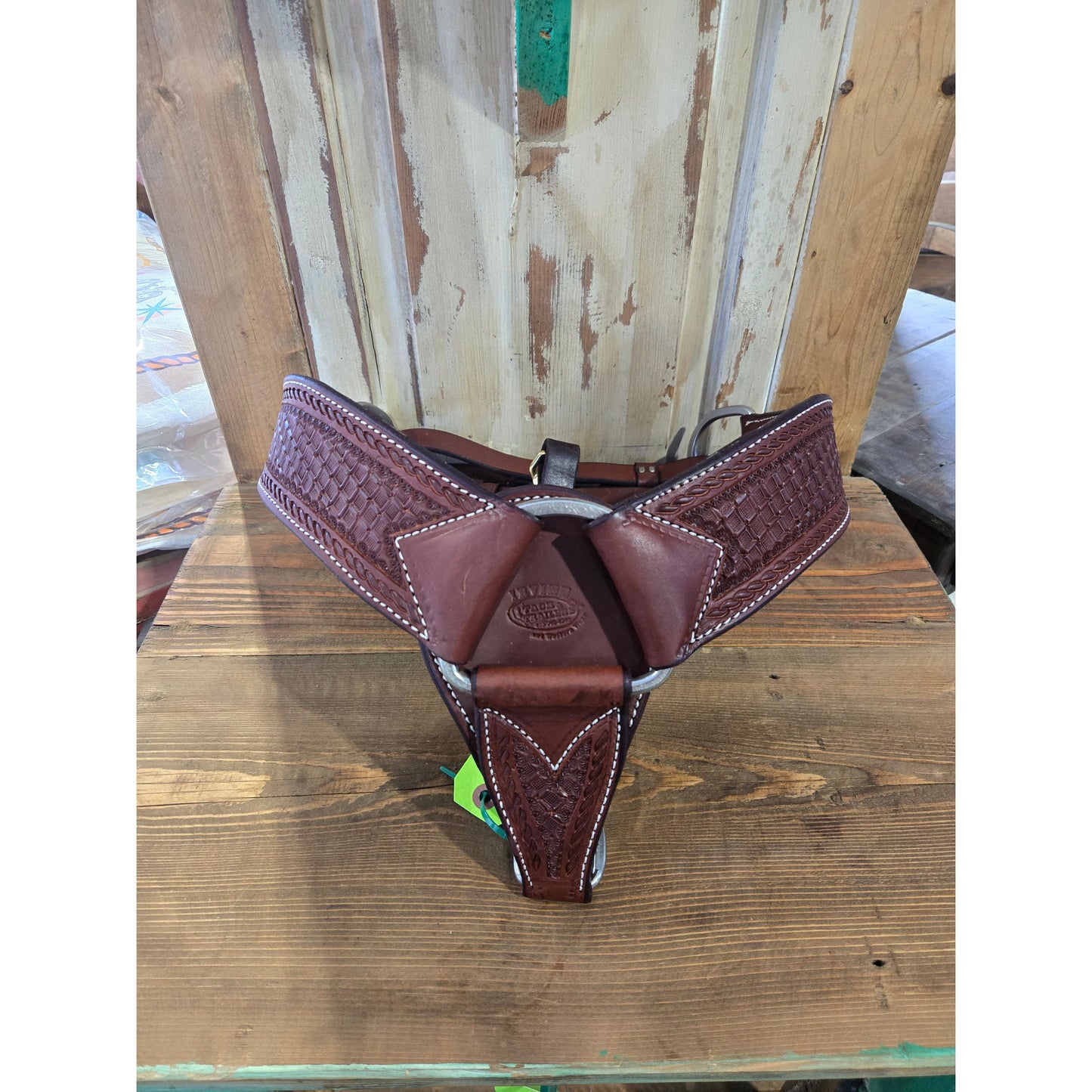 Irvine Breast Collar 2 3/4" Basket Stamp/Running W Border