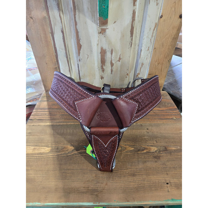 Irvine Breast Collar 2 3/4" Basket Stamp/Running W Border