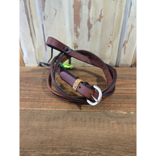 Irvine 3/4" Split Ear Headstall- Braid Border-DO