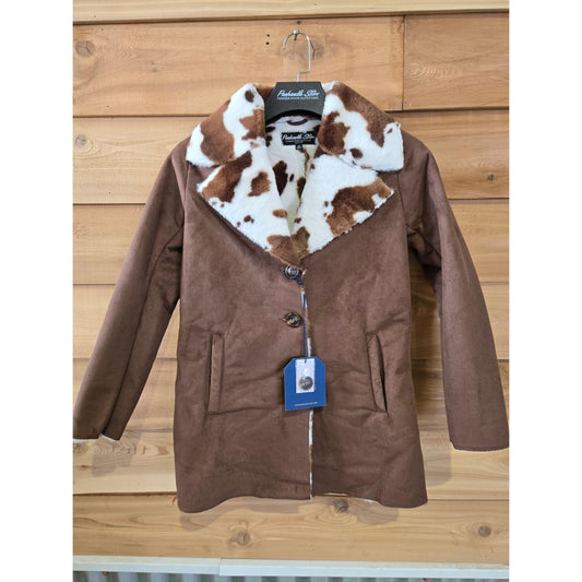 Panhandle Women's Long Sleeve Faux Fur LIned Short Jacket