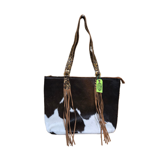 D2W Trading Sierra Floral Tote Bag - Gold Brown