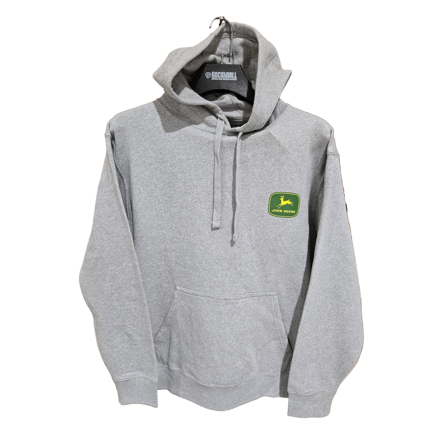 John Deere Unisex Logo Hoodie - Oxford Heather