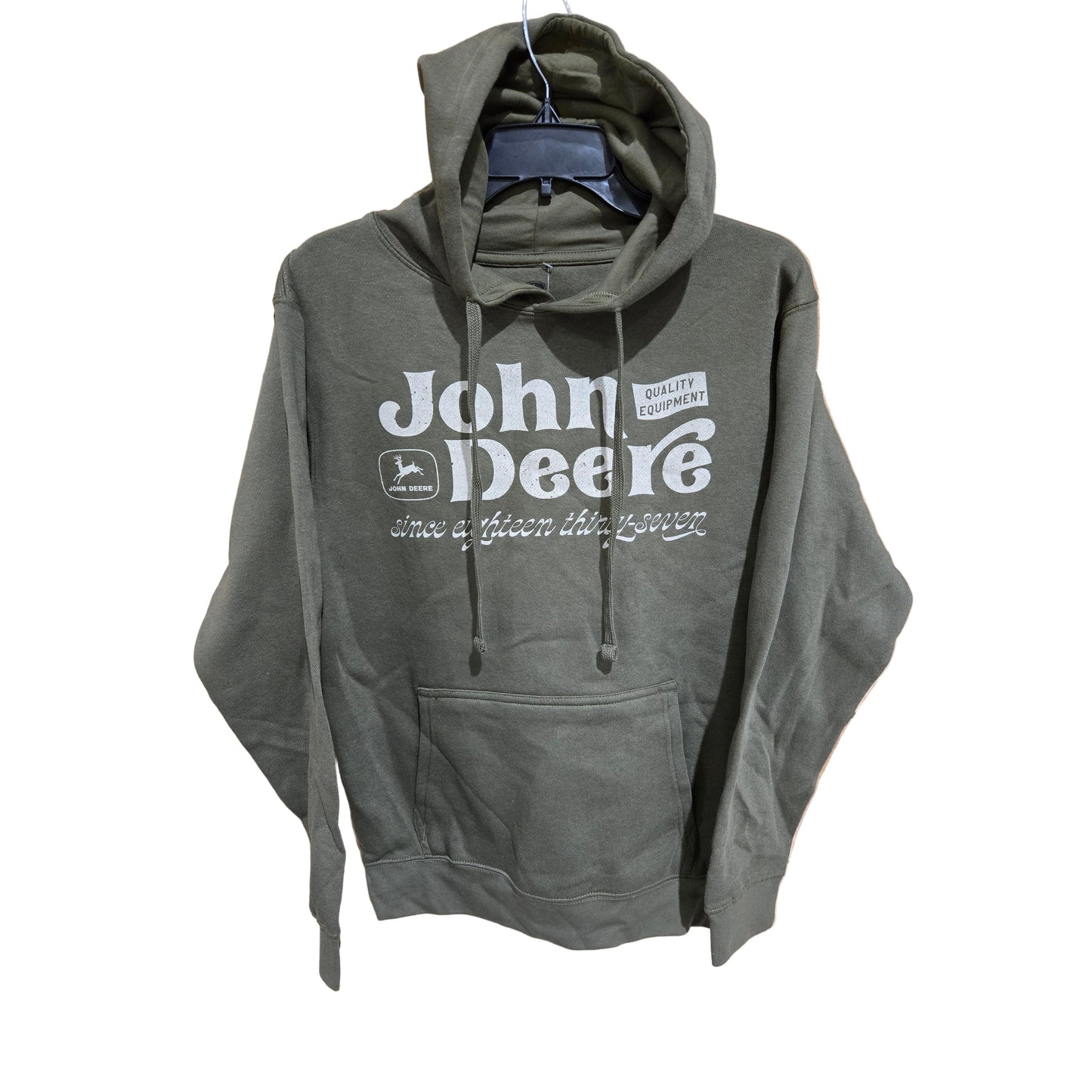 John Deere Women's Quality Farm Long Sleeve Hoodie - Olive