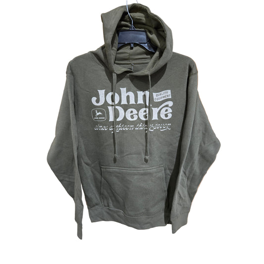 John Deere Women's Quality Farm Long Sleeve Hoodie - Olive