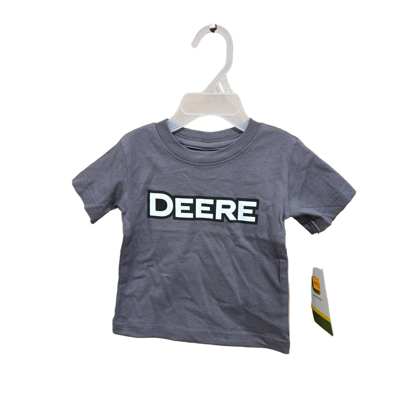 John Deere Infant Deere Short Sleeve Tee Shirt- Charcoal