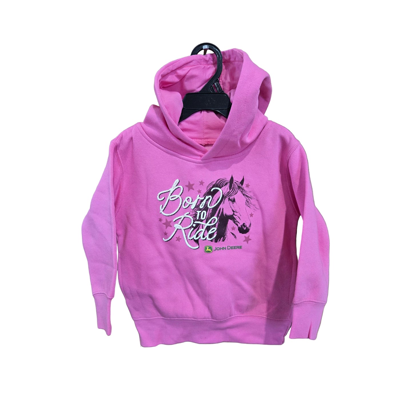 John Deere Toddler John Deere Born Long Sleeve Hoodie - Raspberry