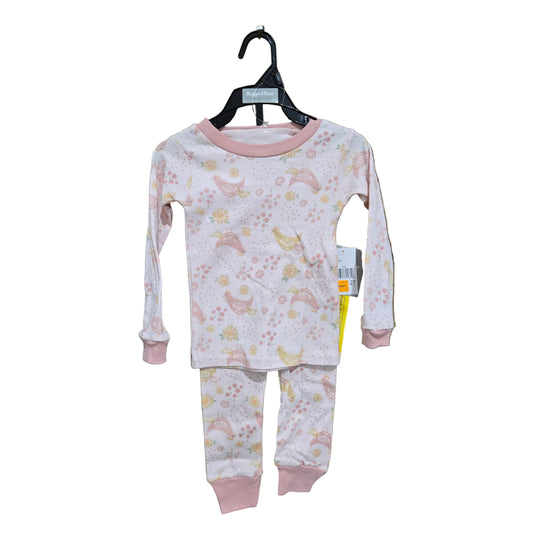 Rugged Bear Girl's Chick Long Sleeve 2 Piece Pajama Set