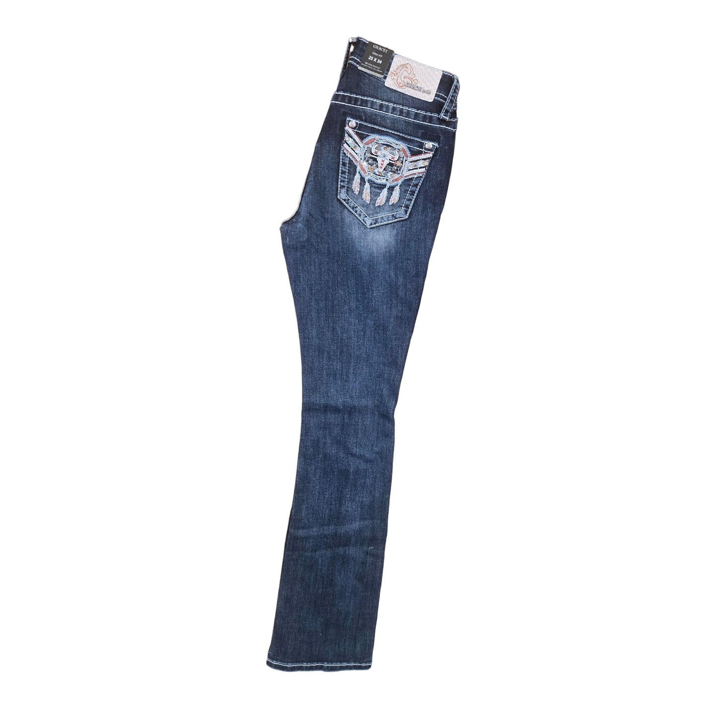 Grace in LA Women's Steerhead Bootcut Jeans - Blue