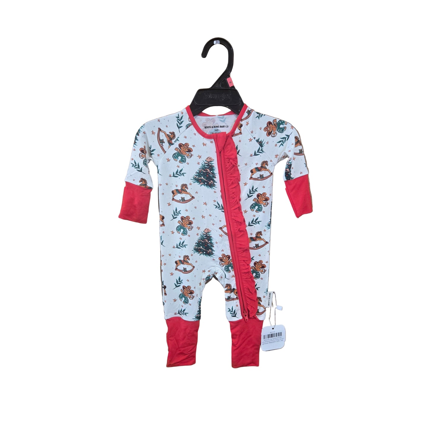 Boots & Bows Infants Giddy Up Gingerbread Sleepwear- Multi