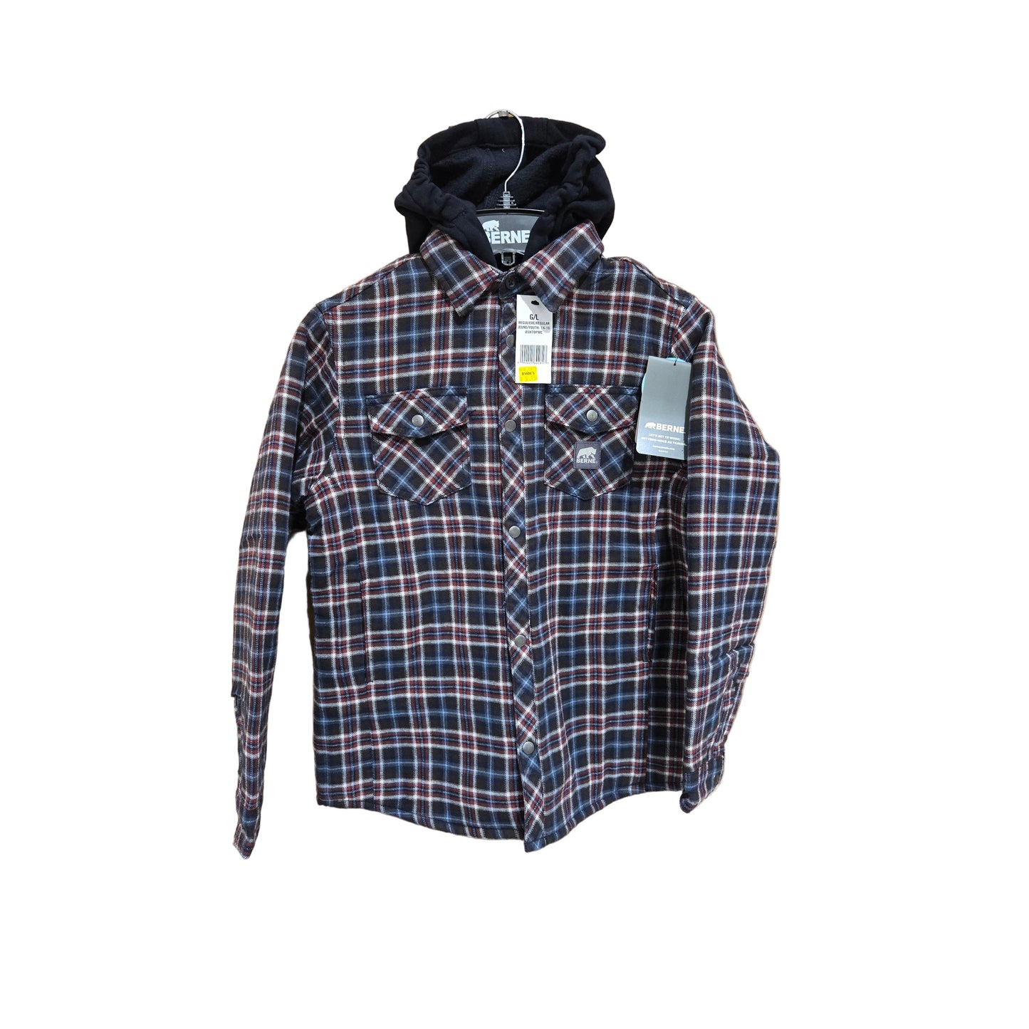 Berne Youth Hooded Flannel Shirt Jacket