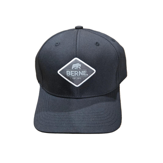 Berne Unisex Diamond Logo Cap-Black