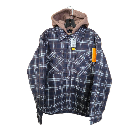 Berne Mens Quilted Hooded Flannel Shirt Jacket