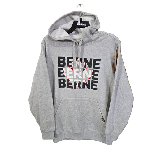Berne Men's Graphic Hooded Sweatshirt - Heather Grey