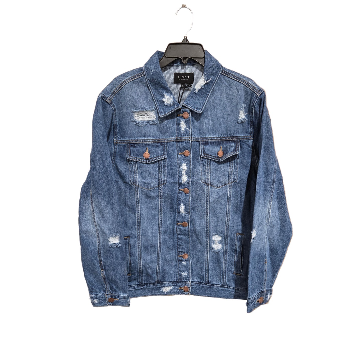 Risen Women's Loose Fit 90s Distressed Jacket- Medium