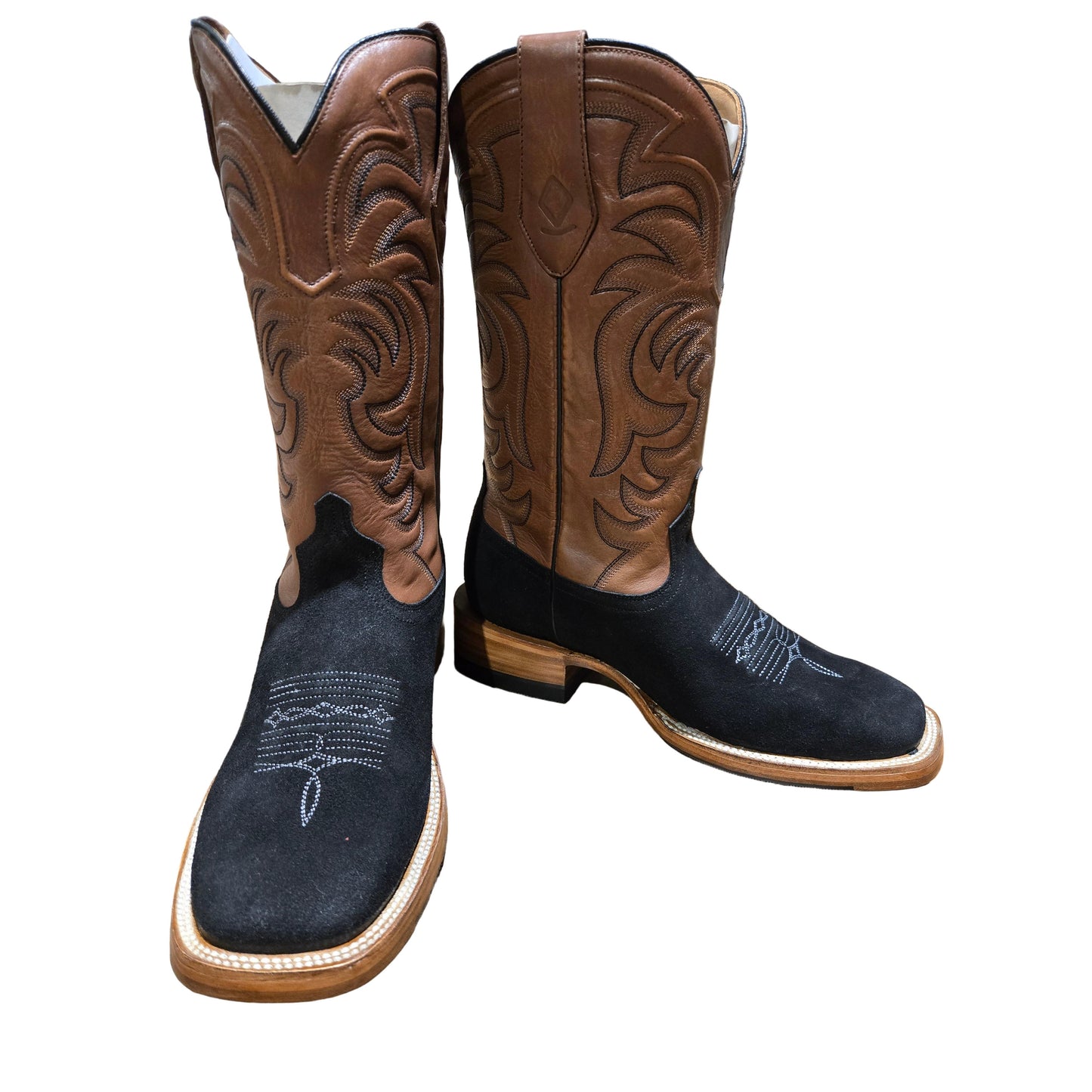 Rocking Diamond Brand Men's Rough Out BSQ Cowboy Boot - Black