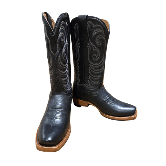 Rocking Diamond Brand Men's Cutter Cowboy Boots - Jet Black