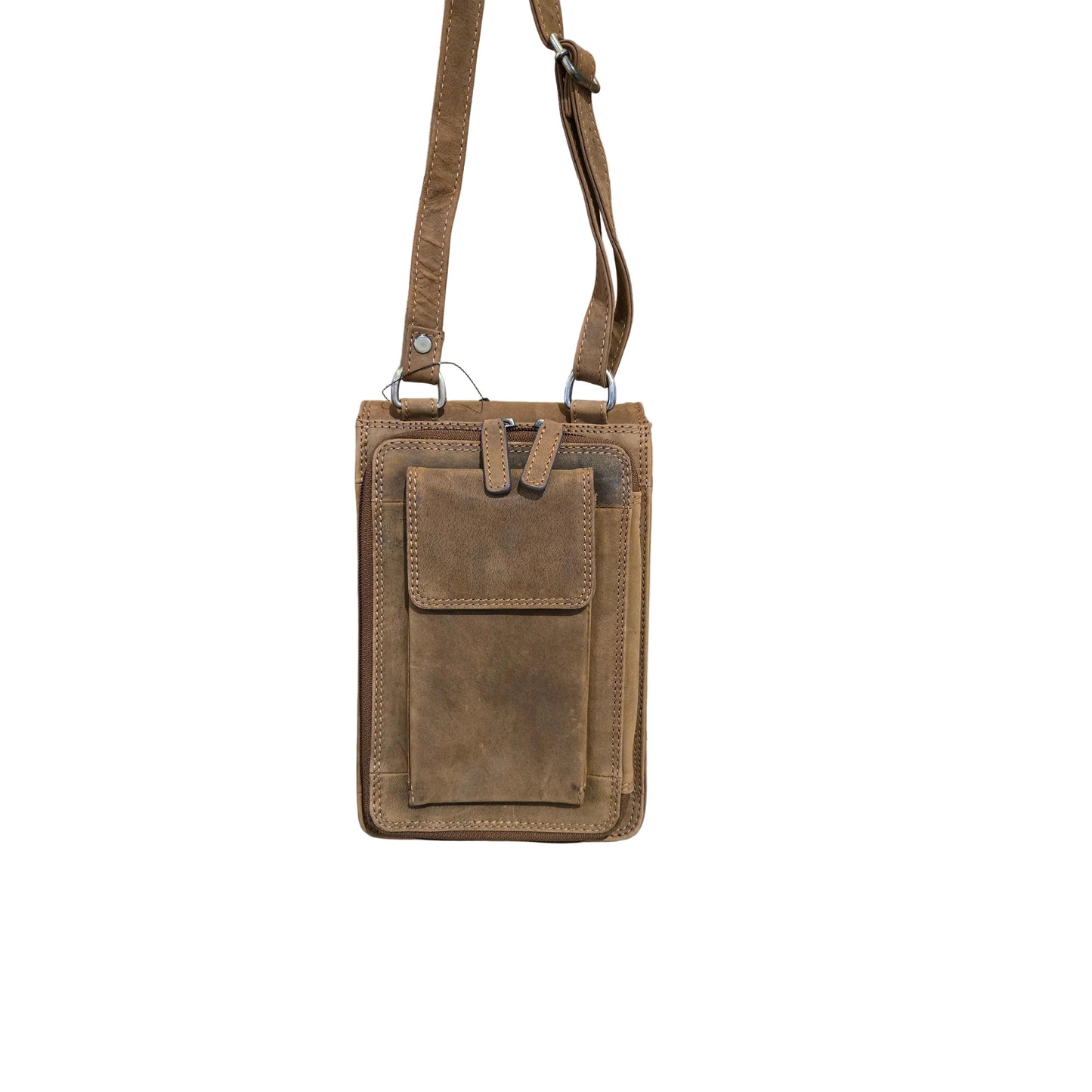 Rugged Earth Leather Bag - Tan