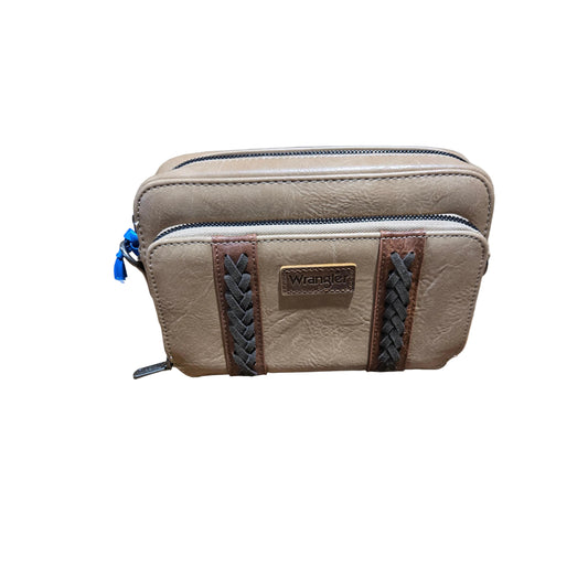 Wrangler Crossbody Purse with Wallet Compartment - Khaki