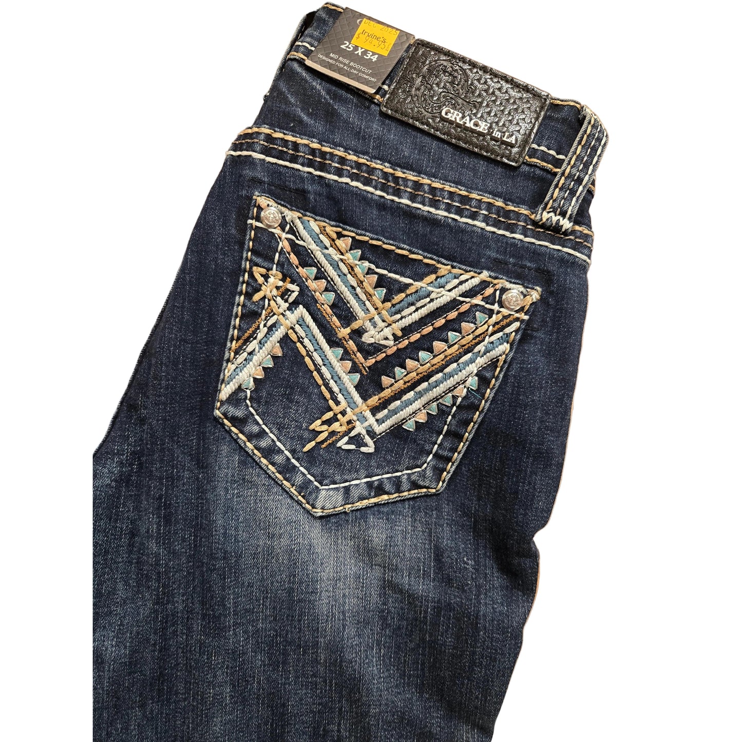 Grace in LA Women's Heavy Stitches Jeans