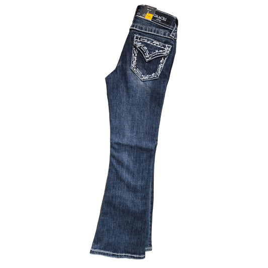 Grace in LA Girls Border Stitch Jeans