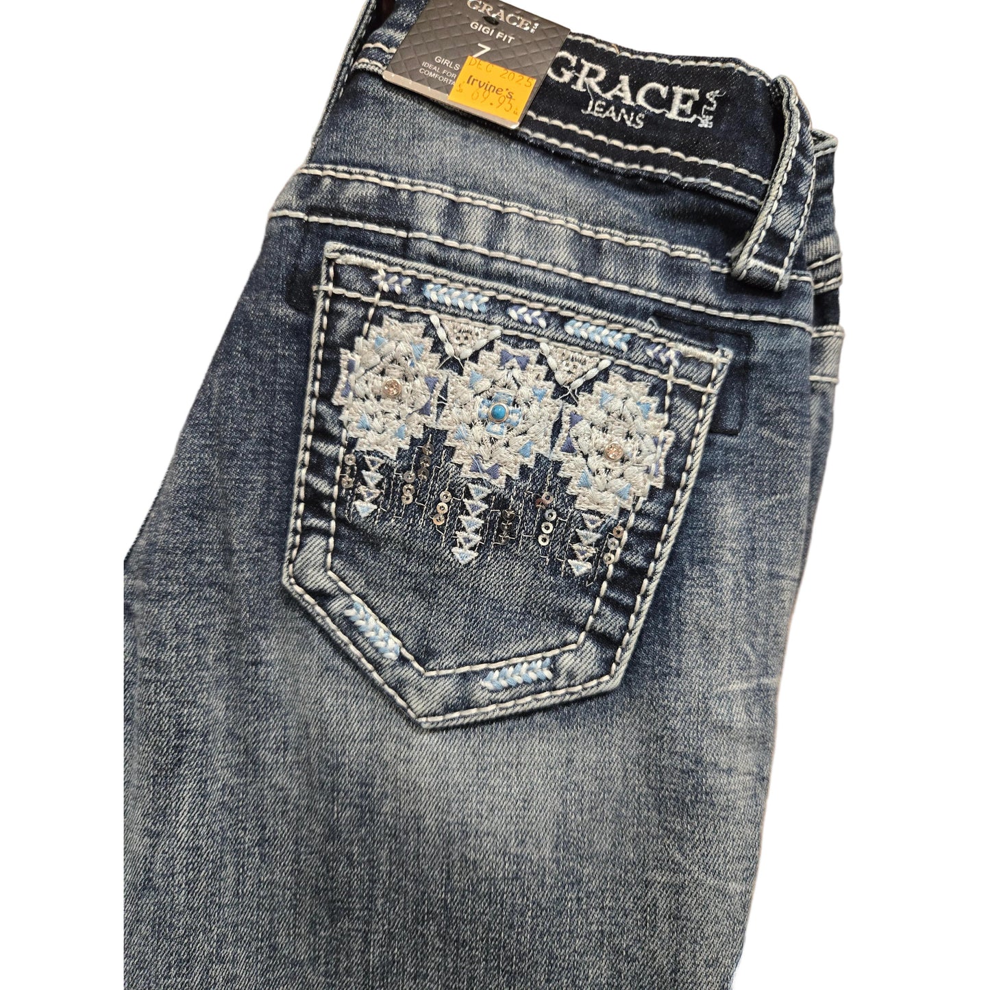 Grace in LA Girls Aztec Modify Jeans