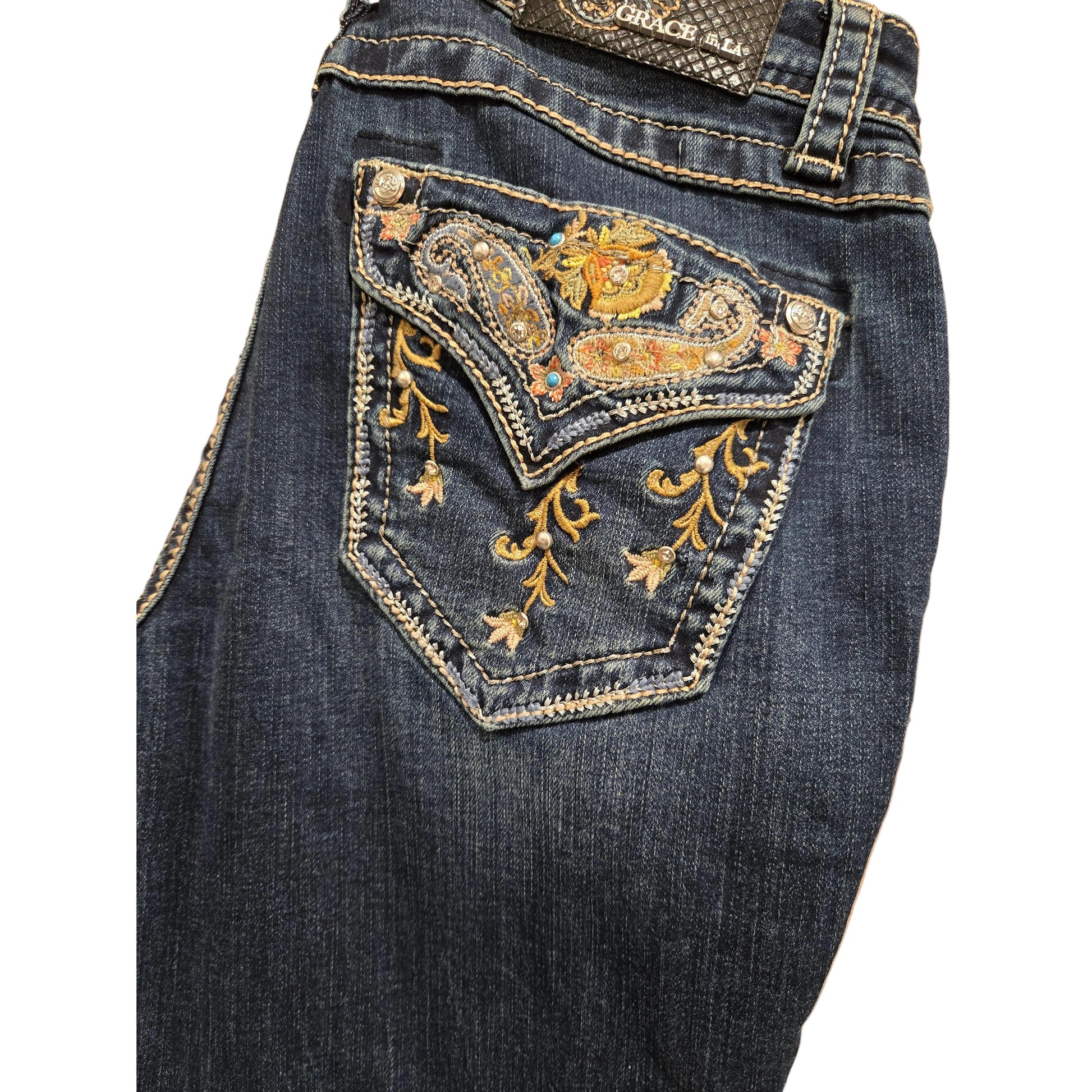 Grace in LA Women's Paisely Faux Jeans - Irvine Tack & Western Wear