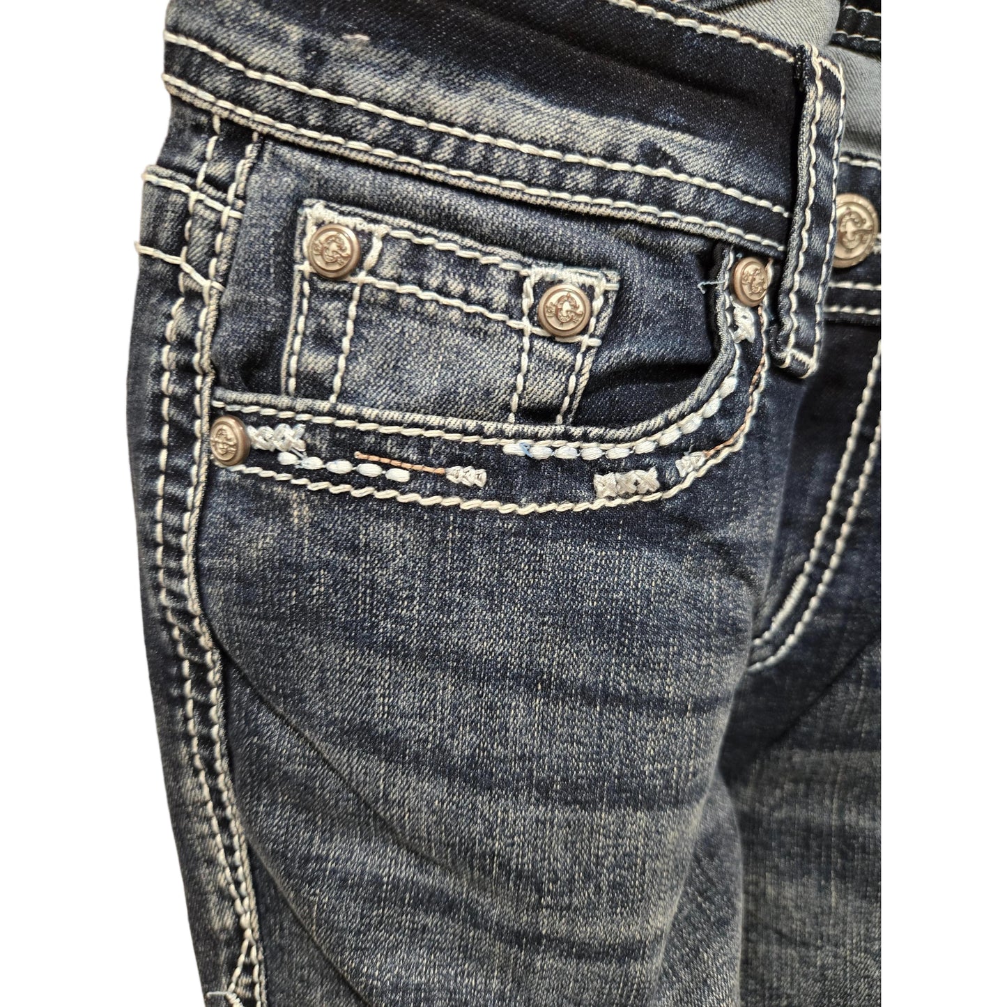 Grace in LA Women's Steer Head Jeans - Dark Wash
