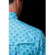 Ferrell Brand Men's The Prescott Short Sleeve Snap Shirt- Blue