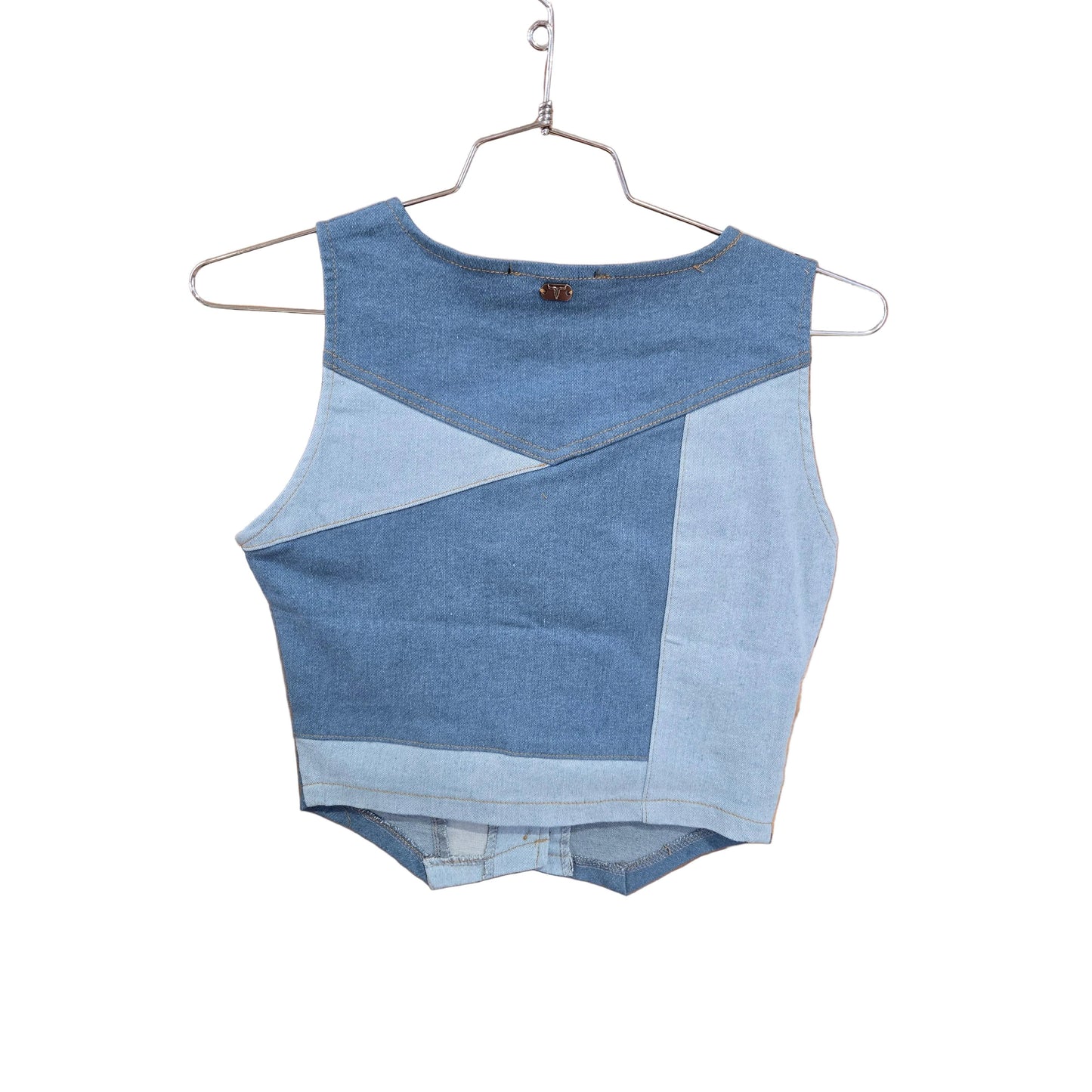 Lucky & Blessed Women's Multi Patchwork Vest - Blue - Irvine Tack & Western Wear