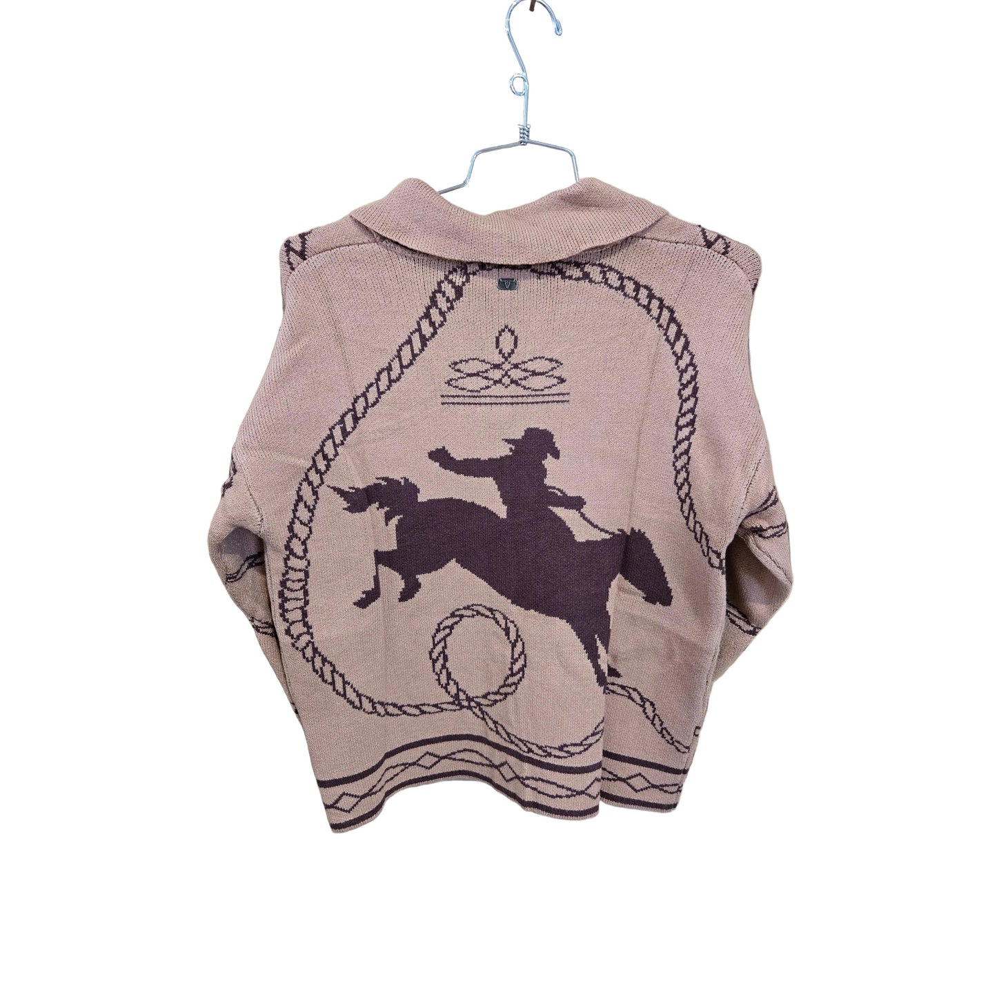 Lucky & Blessed Women's Long Sleeve Button Down Sweater - Camel