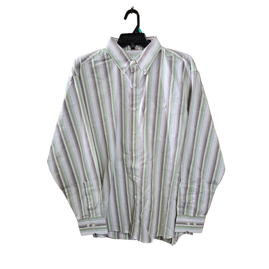 Wrangler Men's George Straight Long Sleeve Shirt - White/Walnut