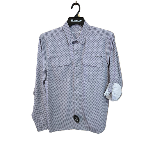 Ariat  Men's Venttek Outbound Long Sleeve Shirt - Gray - Irvine Tack & Western Wear