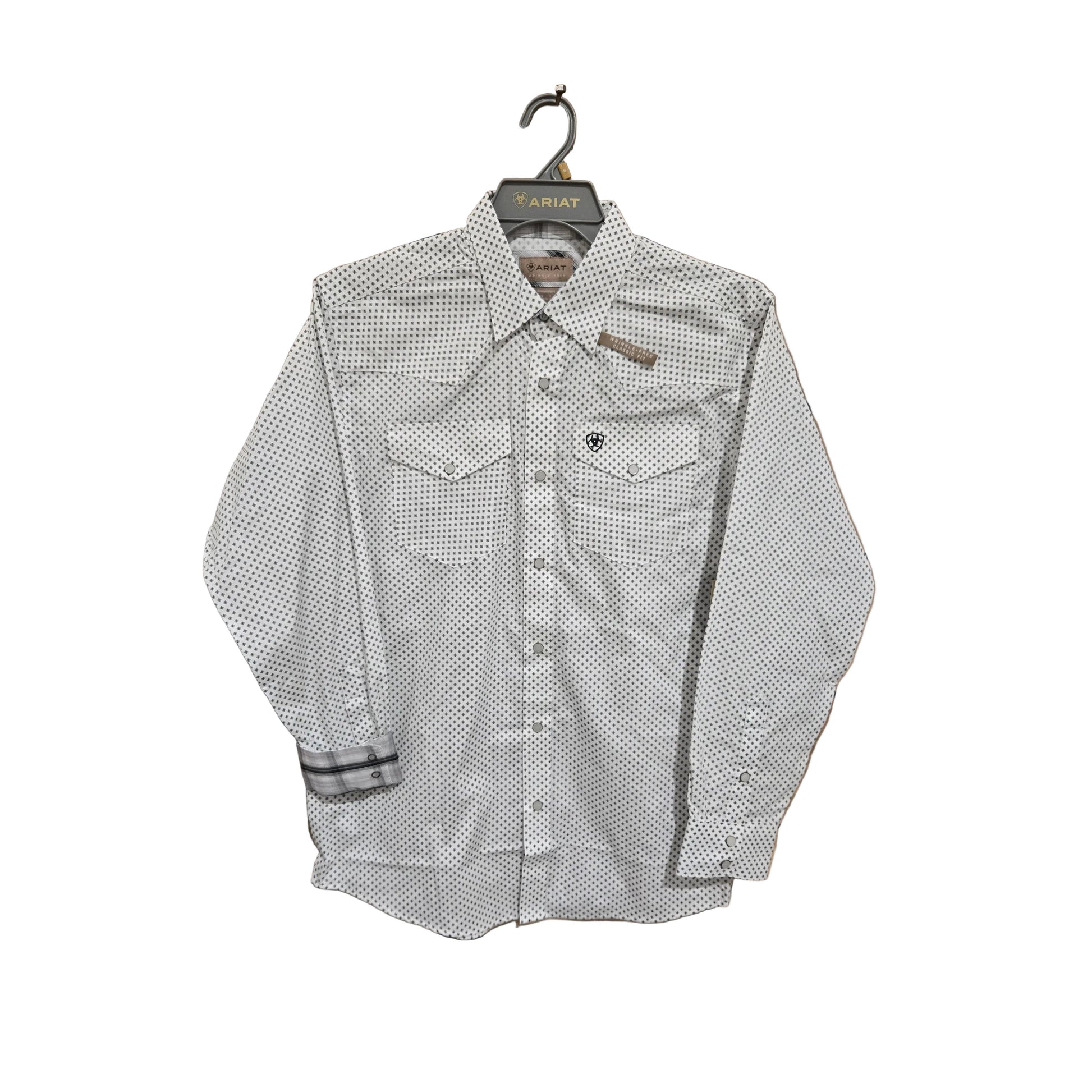 Ariat Men's WF Anthony FTD Long Sleeve Snap Shirt - White - Irvine Tack & Western Wear