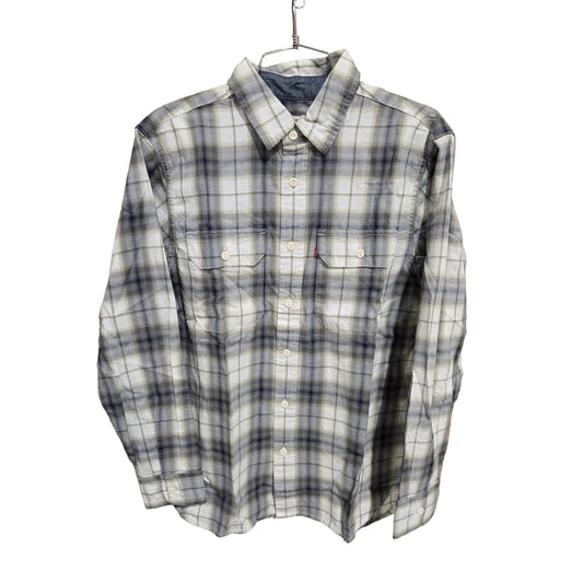 Levi's Men's Classic Plaid Long Sleeve Shirt- Egret