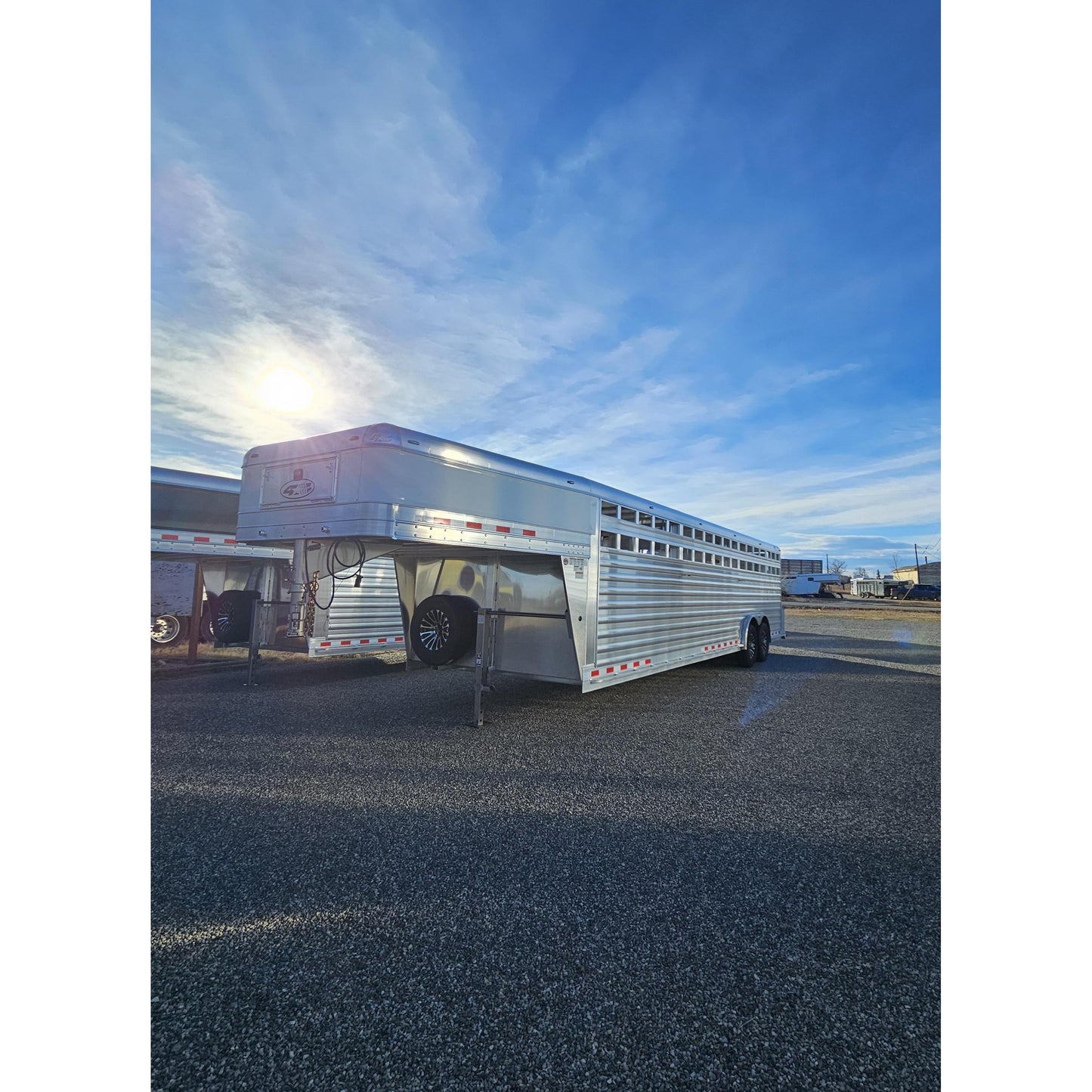 2026 4-Star 28' Stock Trailer w/ 42" Swing Gate in Center Gate