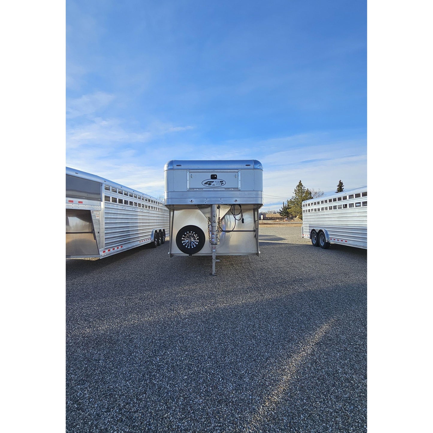 2026 4-Star 28' Stock Trailer w/ 42" Swing Gate in Center Gate