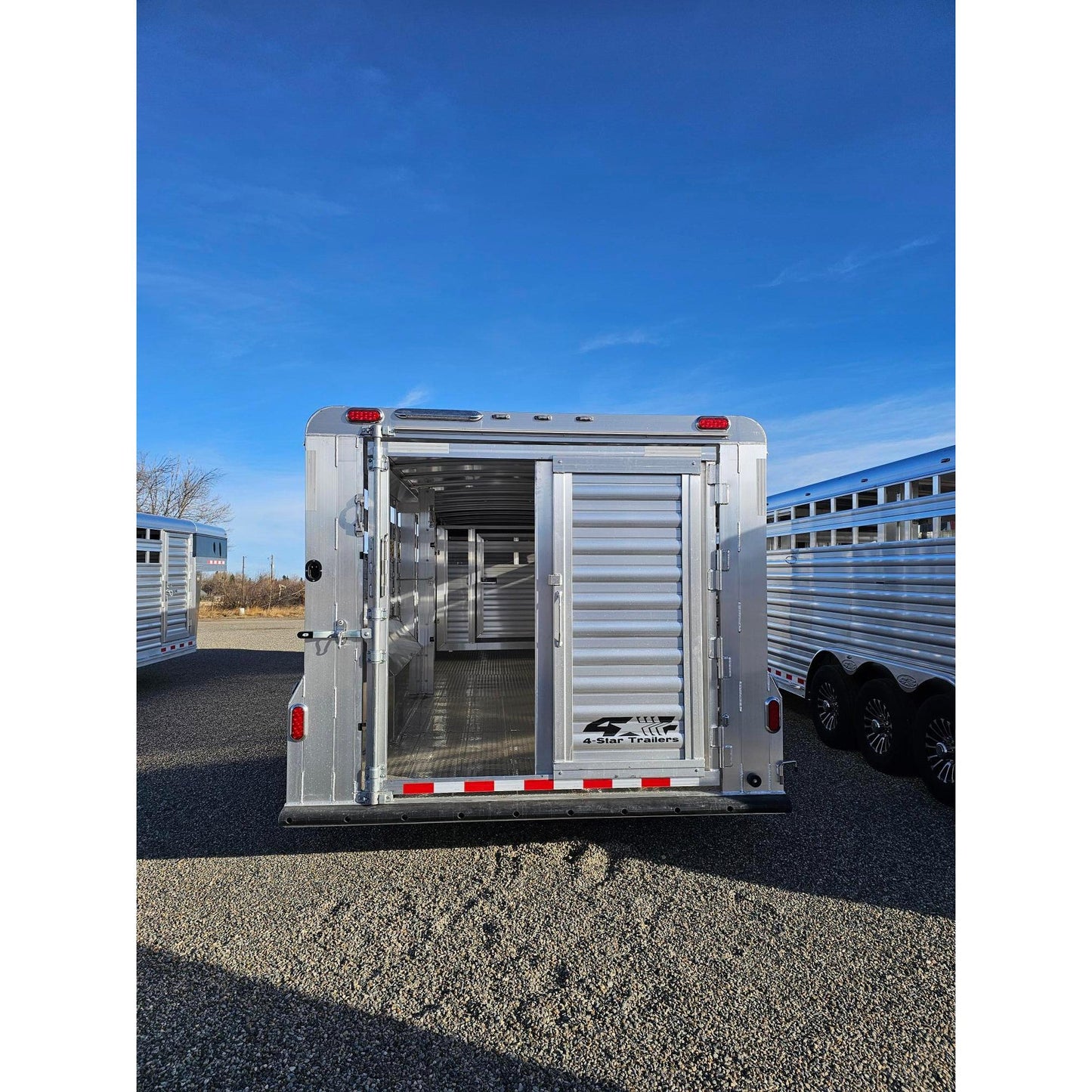 2026 4-Star 28' Stock Trailer w/ 42" Swing Gate in Center Gate