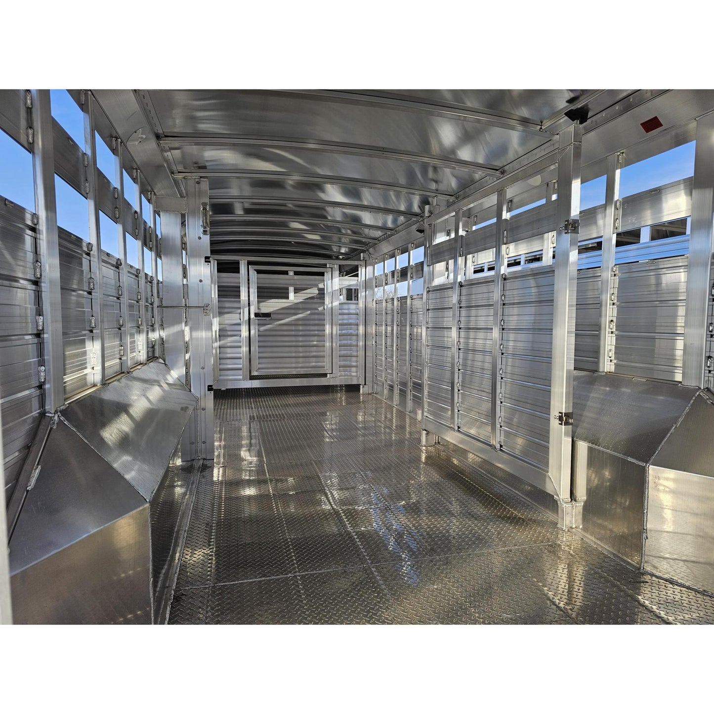 2026 4-Star 28' Stock Trailer w/ 42" Swing Gate in Center Gate