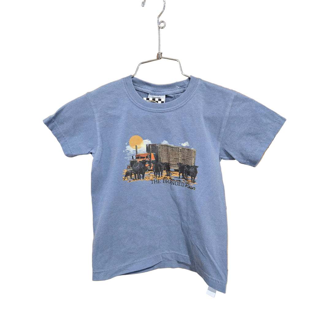 The Branded Roan Apparel Ranch Route Youth T-Shirt - Blue Jean - Irvine Tack &amp; Western Wear