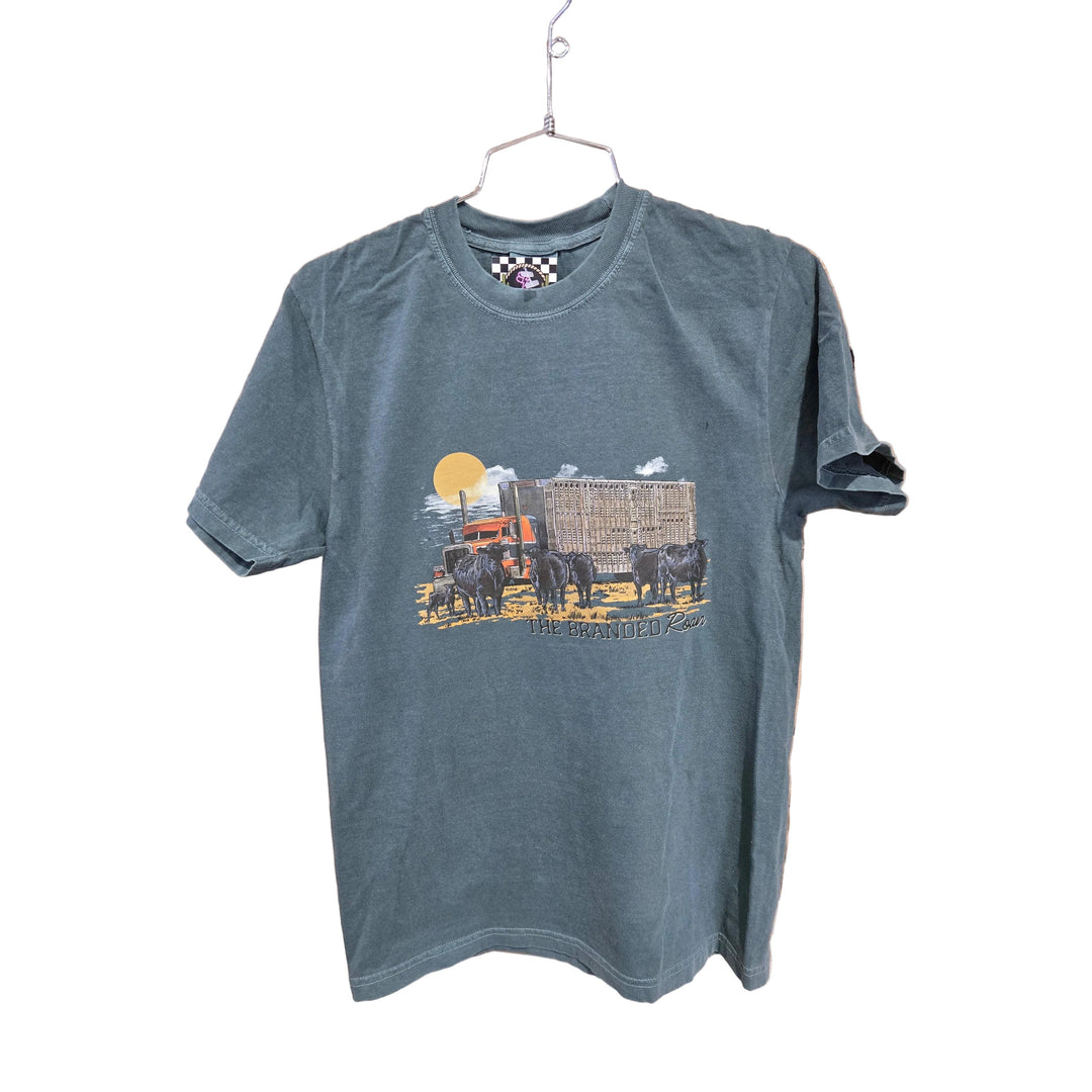 The Branded Roan Apparel Ranch Route T-Shirt - Blue Spruce - Irvine Tack &amp; Western Wear