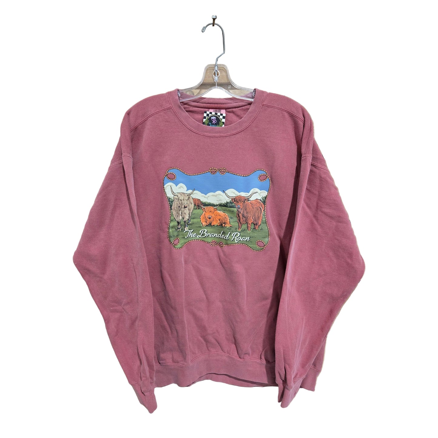 The Branded Roan Apparel Prairie Pastures Crewneck - Brick