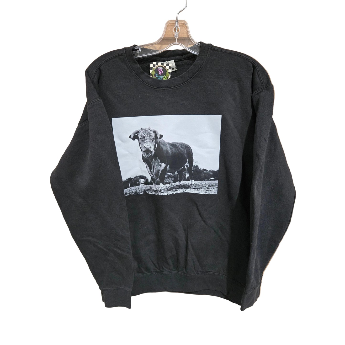 The Branded Roan Ranch Hereford Crewneck Shirt - Black