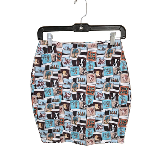 Lucky & Blessed Women's Western Collage Skort w Split Hem